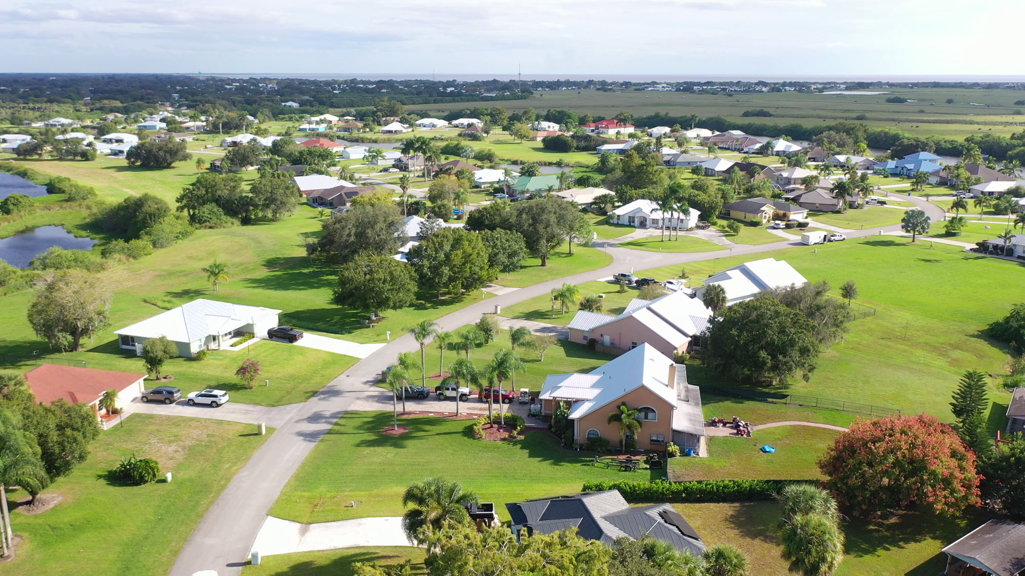 aerial of neighborhood