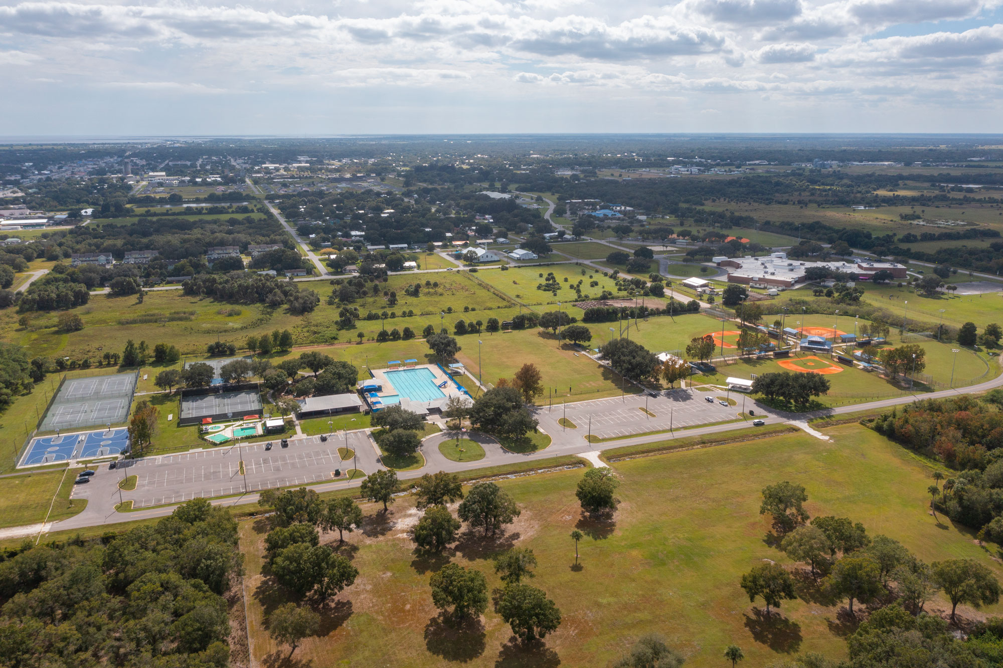 aerial of sports complex